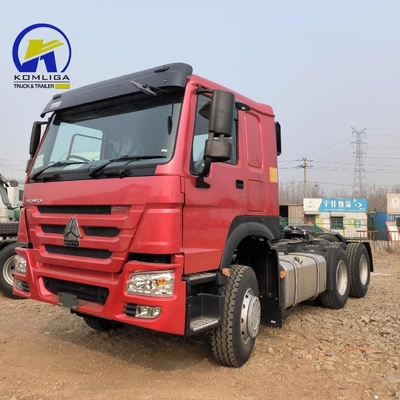 6X4 드라이브 휠 사용 된 Sinotruk HOWO 10 휠러 류 헤드 트레일러 트럭
