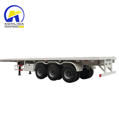 최고의 선택 3축 40FT 컨테이너 평면 트레일러 BPW 축과 1820mm 발판