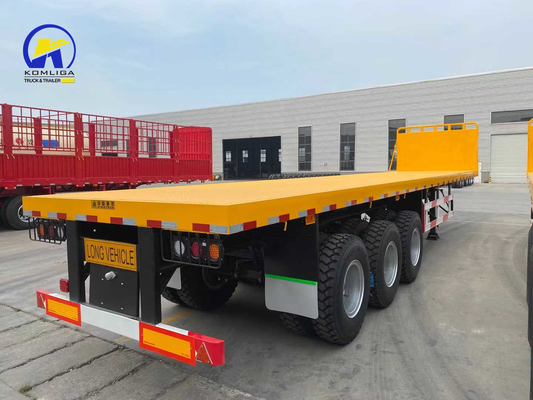 30-100t 로딩 용량 Wabco 밸브 2/3/4 축 컨테이너용 평면 반 트레일러