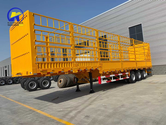 3축 40FT 컨테이너 사이드 월 반 트레일러 트럭 주선 Q345b 스틸 최고