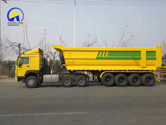 50t 덤프 반트레일러 휠 베이스 7000-8000mm 및 GCC 인증