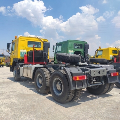 시노트럭 HOWO 6X4 10 바퀴 371HP 420HP 사용 된 프라임 모버 트레일러 헤드 트랙터 트럭 아프리카