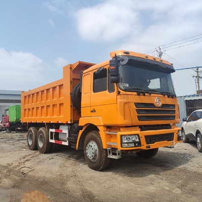 6X4 사용 된 샤크만 티퍼 트럭 380HP 디젤 엔진과 수압 시스템