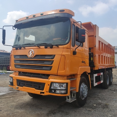 6X4 사용 된 샤크만 티퍼 트럭 380HP 디젤 엔진과 수압 시스템