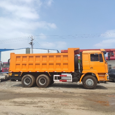 6X4 사용 된 샤크만 티퍼 트럭 380HP 디젤 엔진과 수압 시스템