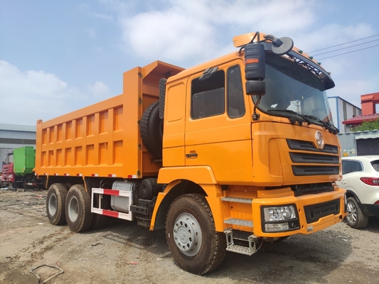 6X4 사용 된 샤크만 티퍼 트럭 380HP 디젤 엔진과 수압 시스템
