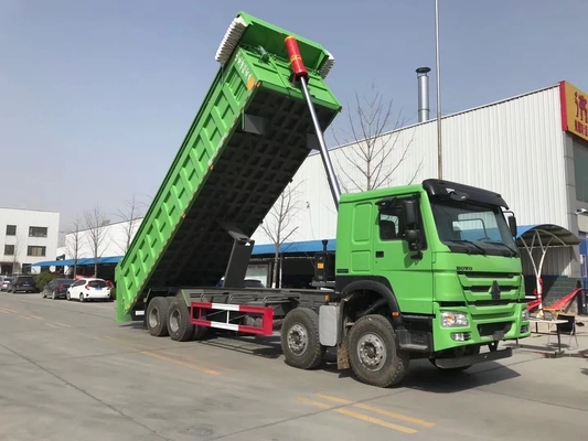 맞춤형 420HP 시노트럭 12 바퀴 40톤 50톤 티퍼 사용 된 HOWO 8X4 덤프 트럭