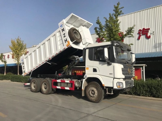 앞 축 Hf9 시노트럭 HOWO 6X4 375HP 371HP 앞 승강기 사용 10 타이어 팅퍼 트럭