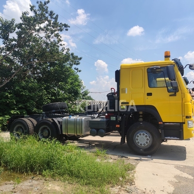 HOWO 371HP 6X4 10 바퀴 유로 2 시노트럭 트럭 라이트 헤드 트레일러 아프리카용 트랙터