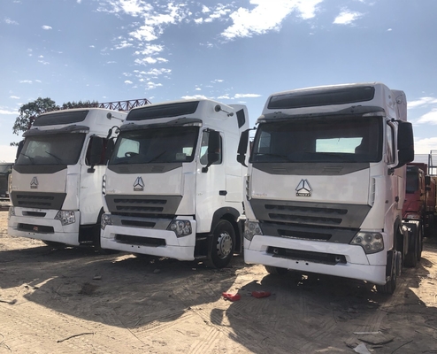 16 톤 후축 및 타이어 420HP 6X4 사용 된 Sinotruk HOWO A7 트랙터 트럭
