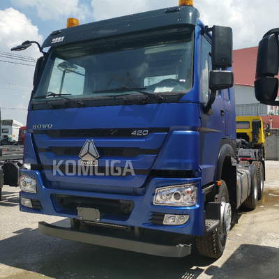 견인 기지 50 / 90 선택 Sinotruk 420HP 371 6X4 HOWO 헤드 트랙터 중량 트럭
