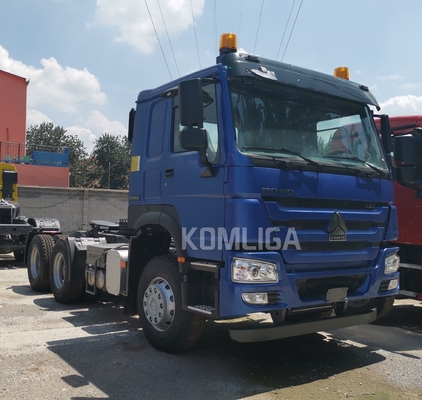 견인 기지 50 / 90 선택 Sinotruk 420HP 371 6X4 HOWO 헤드 트랙터 중량 트럭