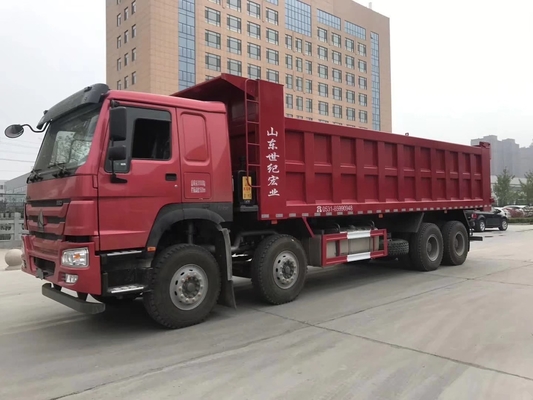ISO 인증 12 휠 8X4 시노트럭 40m3 앞축 Hf9과 함께 티퍼 트럭