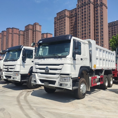 사용 된 Sinotruk HOWO 덤프 트럭 371HP 336HP 30 톤 부하 용량 타이어 10 1 예비