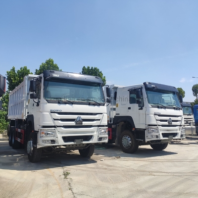 사용 된 Sinotruk HOWO 덤프 트럭 371HP 336HP 30 톤 부하 용량 타이어 10 1 예비