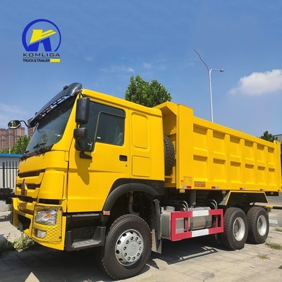 시노트럭 6X4 중형 템퍼 덤퍼 트럭 사용 된 덤퍼 트럭 HOWO 트럭 375HP 371HP