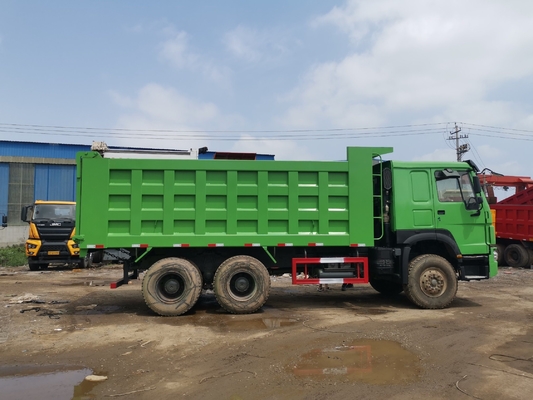 수동 변속기 HOWO 6X4 아프리카 시장용 사용 된 틱퍼 덤프 트럭 371HP 375HP