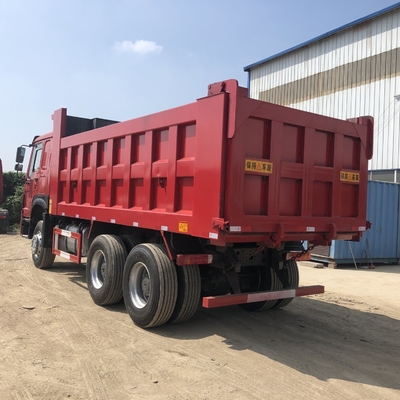 전면 리프팅 스타일 덤핑 유형 사용 된 시노트럭 틱퍼 트럭 6X4 30 톤 371HP 375HP