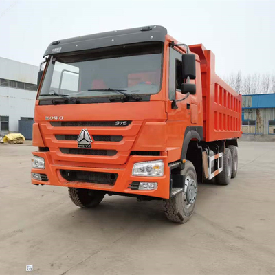 전면 리프팅 스타일 덤핑 유형 사용 된 시노트럭 틱퍼 트럭 6X4 30 톤 371HP 375HP