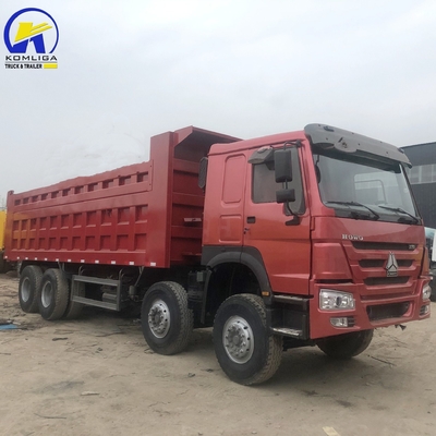 시노트럭 HOWO 8X4 티퍼 트럭 사용된 시노트럭 Zf8118 스티어링 시스템으로 덤프 트럭