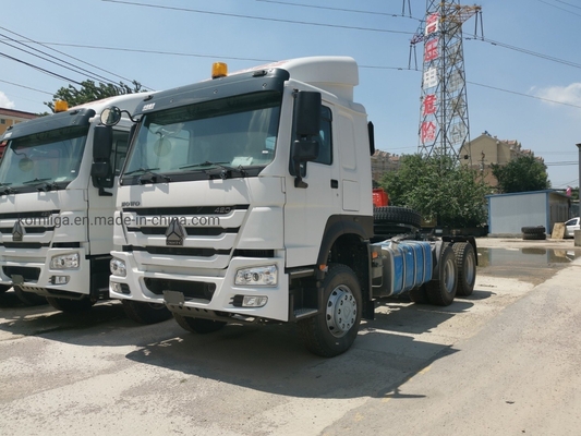 시노트룩 HOWO 호한 A7 6X4 트레일러 헤드 트랙터 트럭 사용 된 400HP 420HP 프라임 모버 트럭