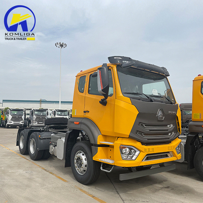 사용 된 HOWO 371HP 375HP 6 × 4 드라이브 바퀴와 함께 태क्टर 헤드 트럭