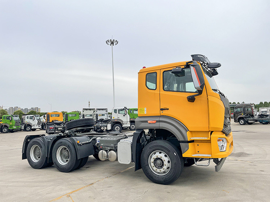 40-60 톤 로딩 용량 Sinotruk HOWO 트랙터 트럭 머리가 트레일러 Wd615.47 엔진
