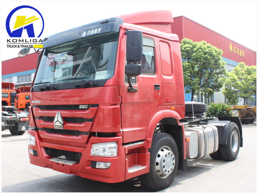 사용 된 Sinotruck HOWO 4X2 6 바퀴 가벼운 직무 트랙터 헤드 트럭 16 톤 후축