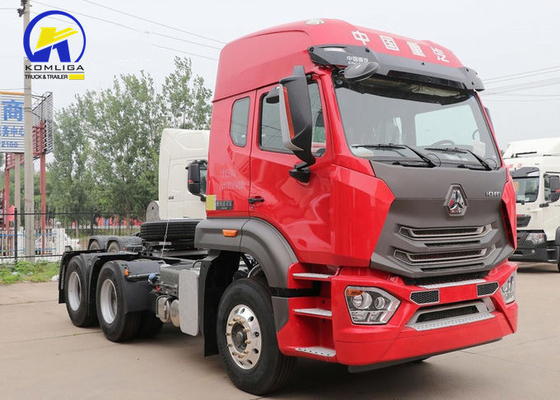 시노트룩 HOWO 6*4 트랙터 트럭 D12.42-20 엔진 371 375HP 중량 사용 트럭