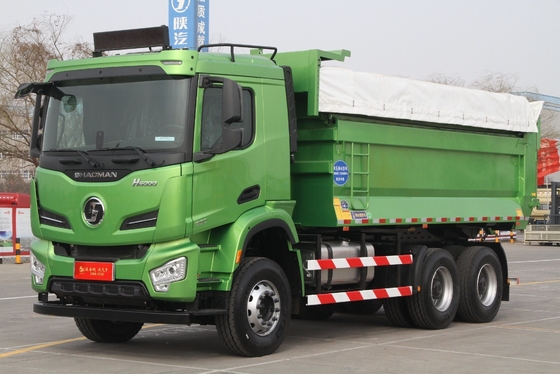 기술 부품 지원 샤크만 중고 6X4 10 휠 380HP 중량 덤프 트럭