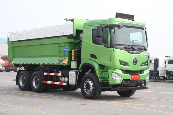 기술 부품 지원 샤크만 중고 6X4 10 휠 380HP 중량 덤프 트럭