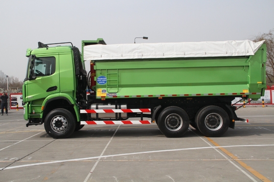 기술 부품 지원 샤크만 중고 6X4 10 휠 380HP 중량 덤프 트럭
