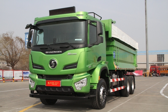 기술 부품 지원 샤크만 중고 6X4 10 휠 380HP 중량 덤프 트럭