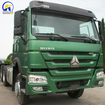 시노트룩 HOWO 6X4 420HP 10 휠 프라임 모버 트랙터 트랙터 헤드 수동 변속기
