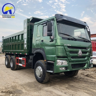 내구성 Sinotruk HOWO 사용 된 371/375HP 40t 덤프 트럭 6X4 20 큐브 틱퍼 실화량