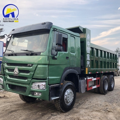 내구성 Sinotruk HOWO 사용 된 371/375HP 40t 덤프 트럭 6X4 20 큐브 틱퍼 실화량