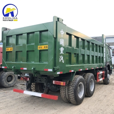 내구성 Sinotruk HOWO 사용 된 371/375HP 40t 덤프 트럭 6X4 20 큐브 틱퍼 실화량