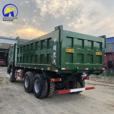 내구성 Sinotruk HOWO 사용 된 371/375HP 40t 덤프 트럭 6X4 20 큐브 틱퍼 실화량