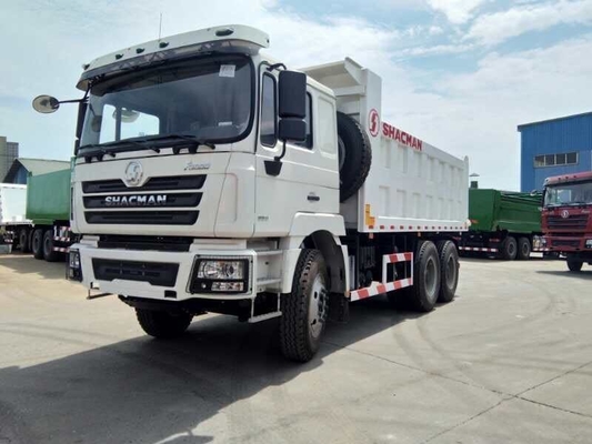 중고 Shacman Heavy Duty 6X4 앞 리프팅 스타일과 함께 티퍼 트럭 노란색