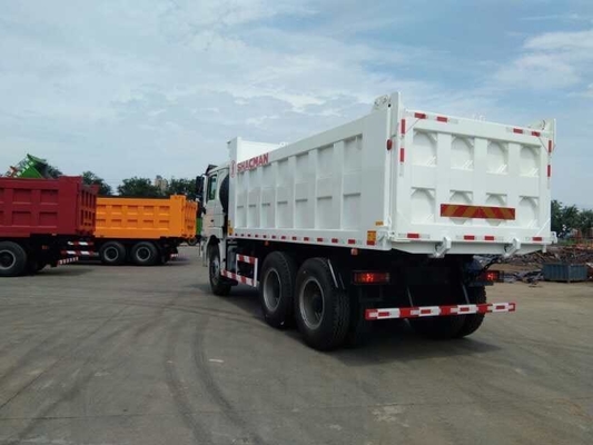 중고 Shacman Heavy Duty 6X4 앞 리프팅 스타일과 함께 티퍼 트럭 노란색