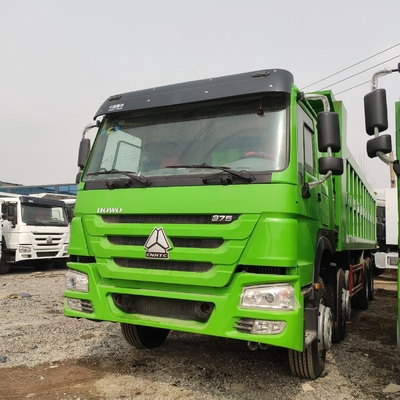 유로 2 배출량 표준 사용 된 Sinotruk HOWO 375HP 덤프 트럭 1200r20 방사선 타이어