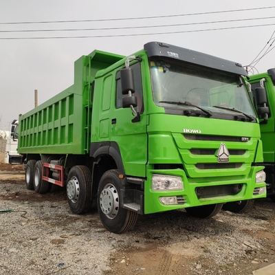 유로 2 배출량 표준 사용 된 Sinotruk HOWO 375HP 덤프 트럭 1200r20 방사선 타이어