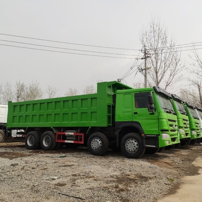 유로 2 배출량 표준 사용 된 Sinotruk HOWO 375HP 덤프 트럭 1200r20 방사선 타이어