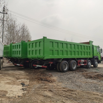 유로 2 배출량 표준 사용 된 Sinotruk HOWO 375HP 덤프 트럭 1200r20 방사선 타이어
