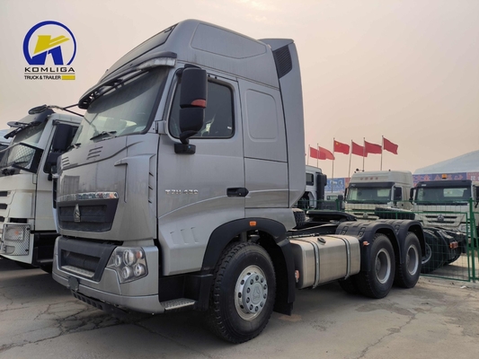 시노트룩 HOWO 트럭 6X4 10바퀴 사용 된 트랙터 트럭 400L 알루미늄 오일 탱커