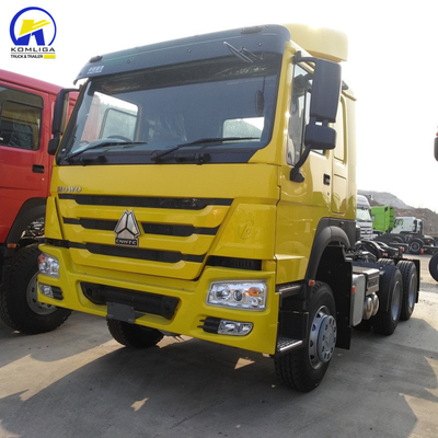 유로 2 배출량 사용 된 420HP Sinotruk HOWO 중량 주동기용 트랙터 트럭