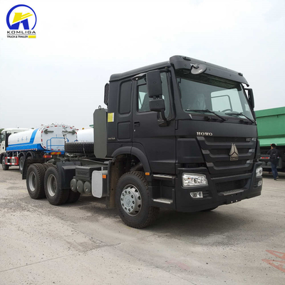 유로 2 배출량 사용 된 420HP Sinotruk HOWO 중량 주동기용 트랙터 트럭