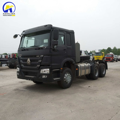 유로 2 배출량 사용 된 420HP Sinotruk HOWO 중량 주동기용 트랙터 트럭