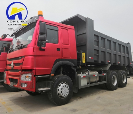 사용 된 6X4 30 톤 티퍼 시노트럭 HOWO 371HP/375HP 덤프 트럭 타이어 가 Zambia