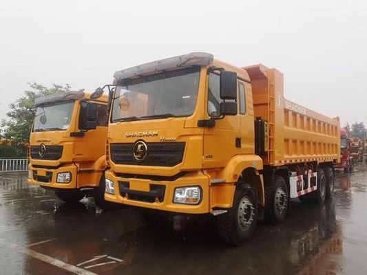 샤크맨 8X4 덤프 트럭 Hw19710 변속기와 2 세트의 후방 축을 가진 무거운 팅퍼 트럭